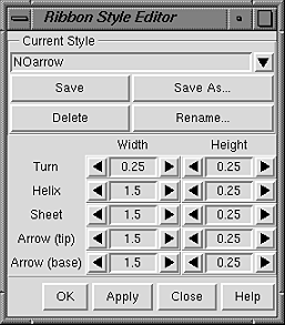 Ribbon Style Editor - NOarrow style