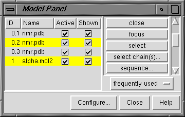 Model Panel