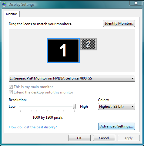 How To Change Display In Windows Vista