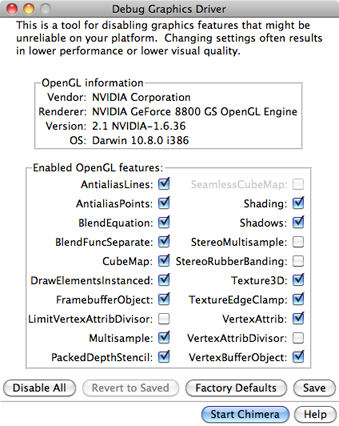 Debug Graphics Driver