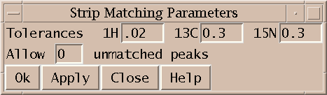 Strip Matching Parameters